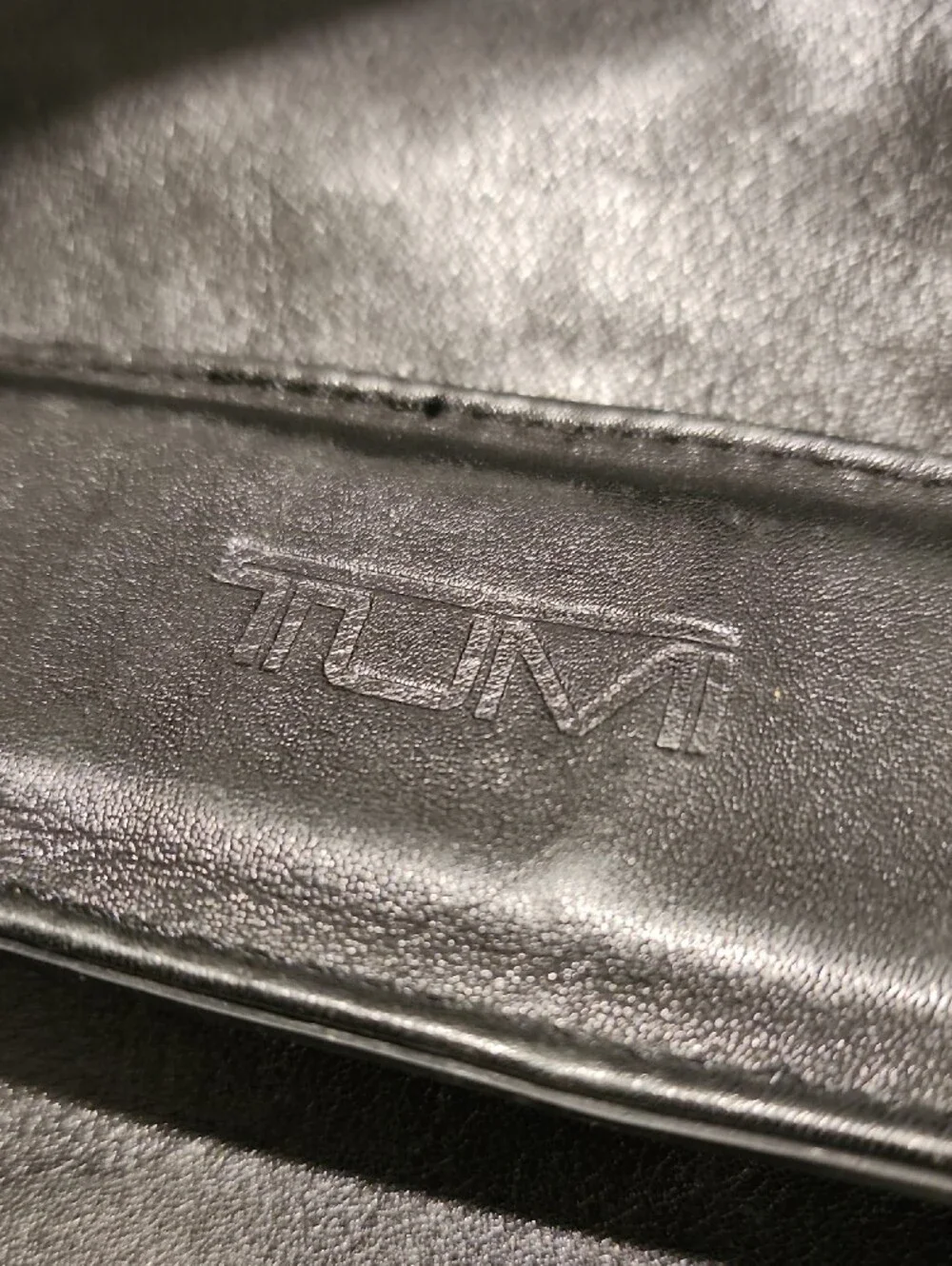Tumi Black Leather Travel Weekender Bag